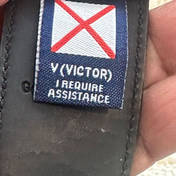 Nautica V-Victor ACC Black Leather Belt 36 - Picture 5 of 6